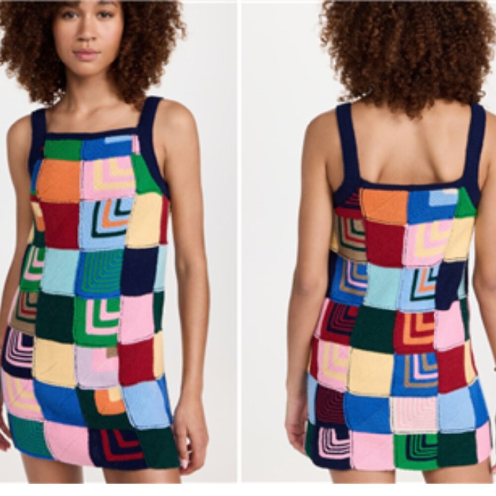 Re/Done Multicolor Patchwork Dress - image 1